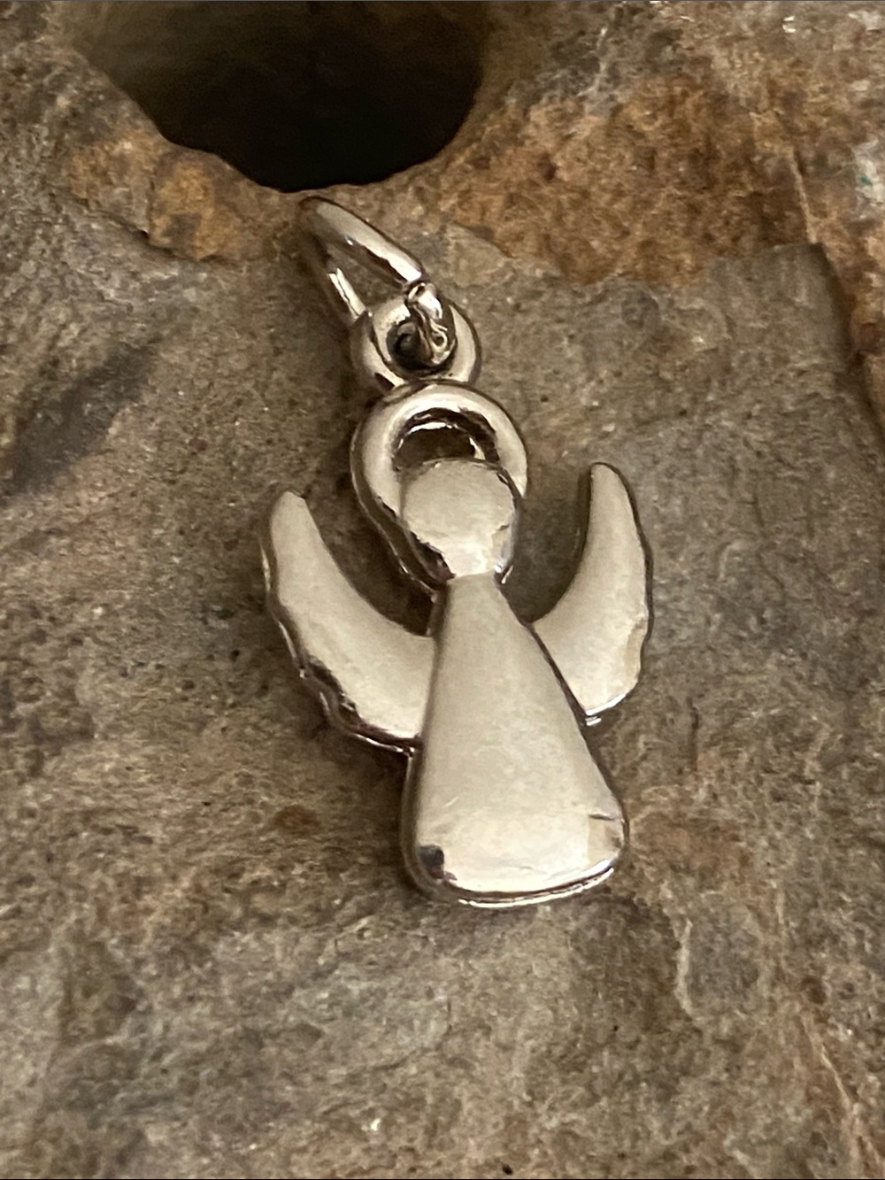 5/$10❤️❤️❤️Vintage Stainless Steel Angel Charm Pendant